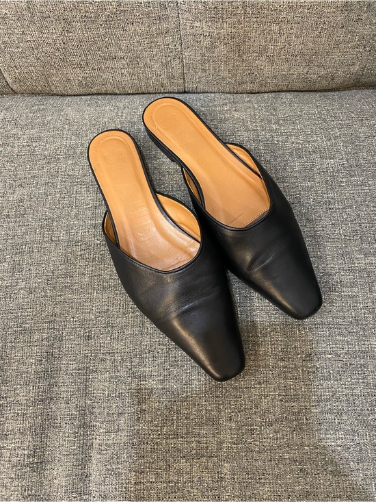 STAUD Shoes - STAUD Black Leather Mule Clogs Women’s Size 39